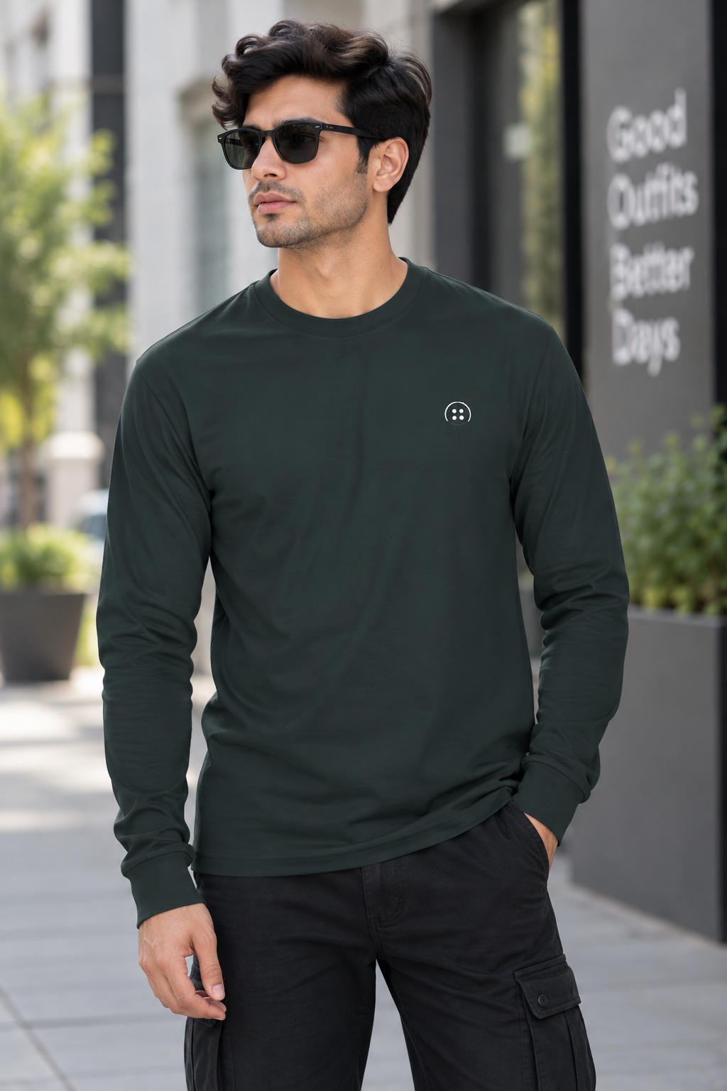 Full Sleeve Cyan Shirt