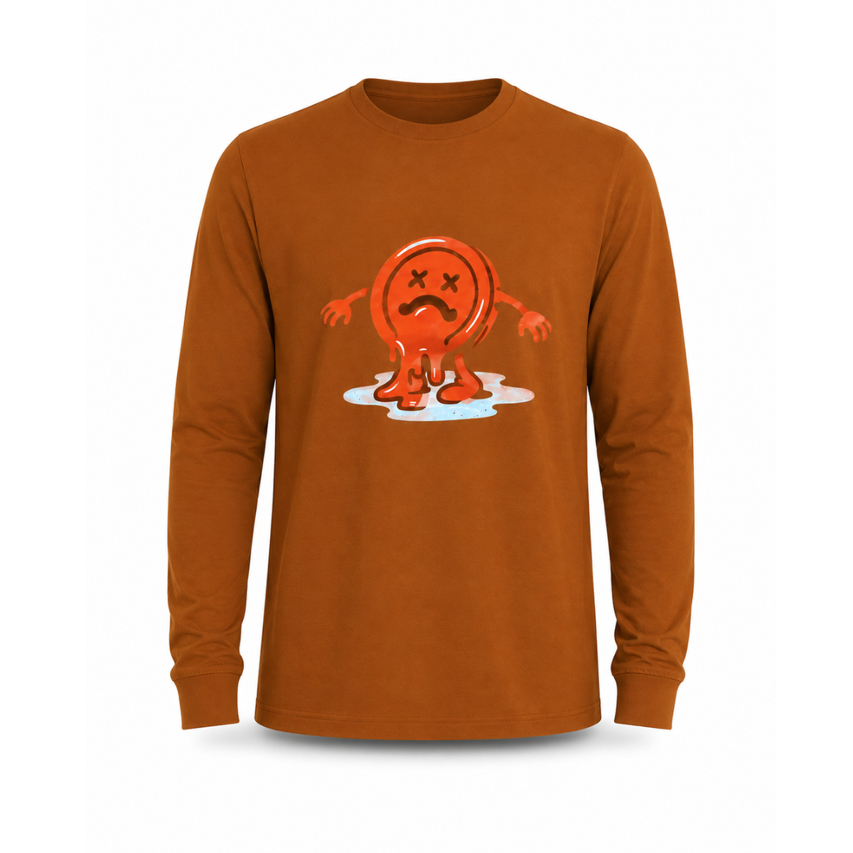 Rust Brown Long-Sleeve T-Shirt