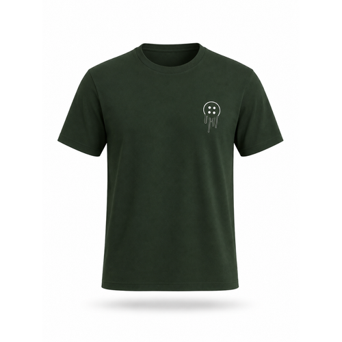 Dark Green Half-Sleeve T-Shirt
